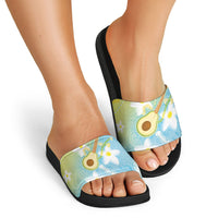 Hawaiian Ukulele Avocado Slide Sandals Leis and Polynesian Pattern LT03 - Polynesian Pride