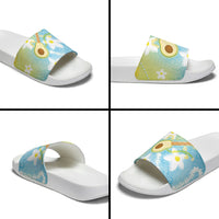 Hawaiian Ukulele Avocado Slide Sandals Leis and Polynesian Pattern LT03 - Polynesian Pride