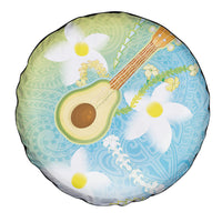 Hawaiian Ukulele Avocado Spare Tire Cover Leis and Polynesian Pattern LT03 - Polynesian Pride