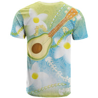 Hawaiian Ukulele Avocado T Shirt Leis and Polynesian Pattern LT03 - Polynesian Pride