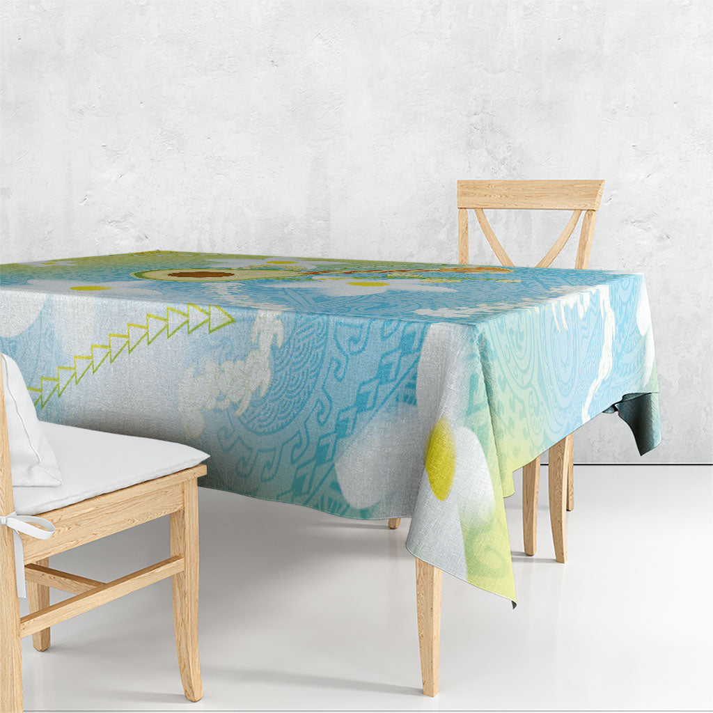 Hawaiian Ukulele Avocado Tablecloth Leis and Polynesian Pattern LT03 - Polynesian Pride