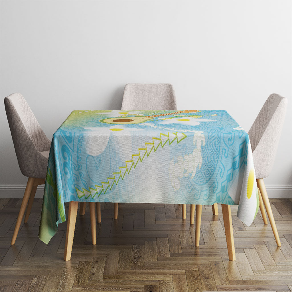 Hawaiian Ukulele Avocado Tablecloth Leis and Polynesian Pattern LT03 - Polynesian Pride