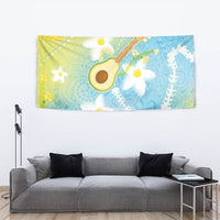 Hawaiian Ukulele Avocado Tapestry Leis and Polynesian Pattern LT03 - Polynesian Pride