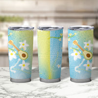 Hawaiian Ukulele Avocado Tumbler Cup Leis and Polynesian Pattern LT03 - Polynesian Pride