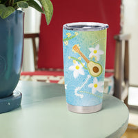 Hawaiian Ukulele Avocado Tumbler Cup Leis and Polynesian Pattern LT03 - Polynesian Pride