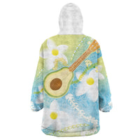 Hawaiian Ukulele Avocado Wearable Blanket Hoodie Leis and Polynesian Pattern LT03 - Polynesian Pride