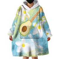 Hawaiian Ukulele Avocado Wearable Blanket Hoodie Leis and Polynesian Pattern LT03 - Polynesian Pride