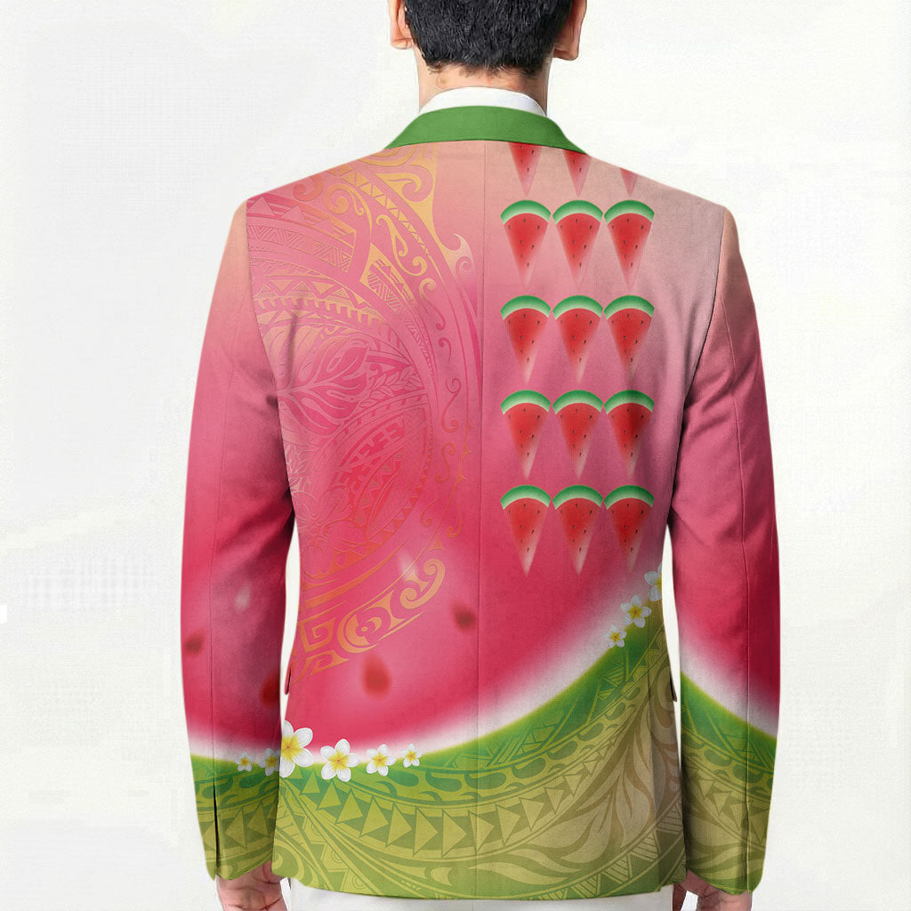 Hawaiian Watermelon Blazer with Kakau Art Tattoo LT03 - Polynesian Pride