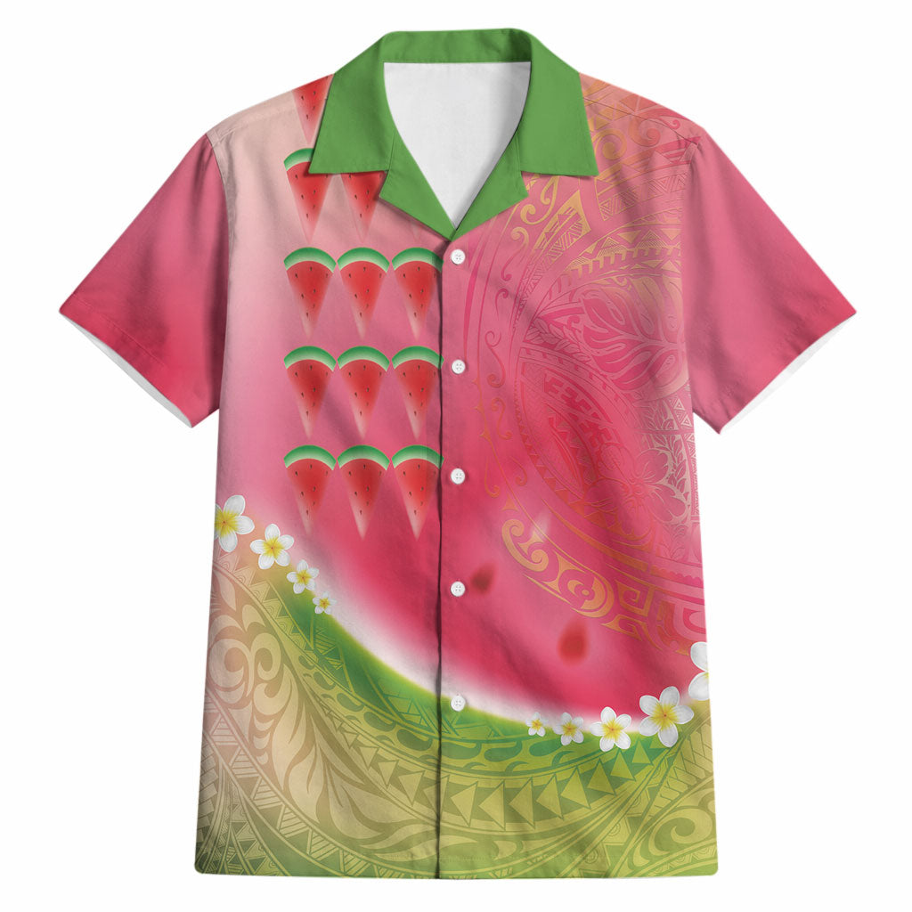 Hawaiian Watermelon Hawaiian Shirt with Kakau Art Tattoo LT03 Multicolor - Polynesian Pride