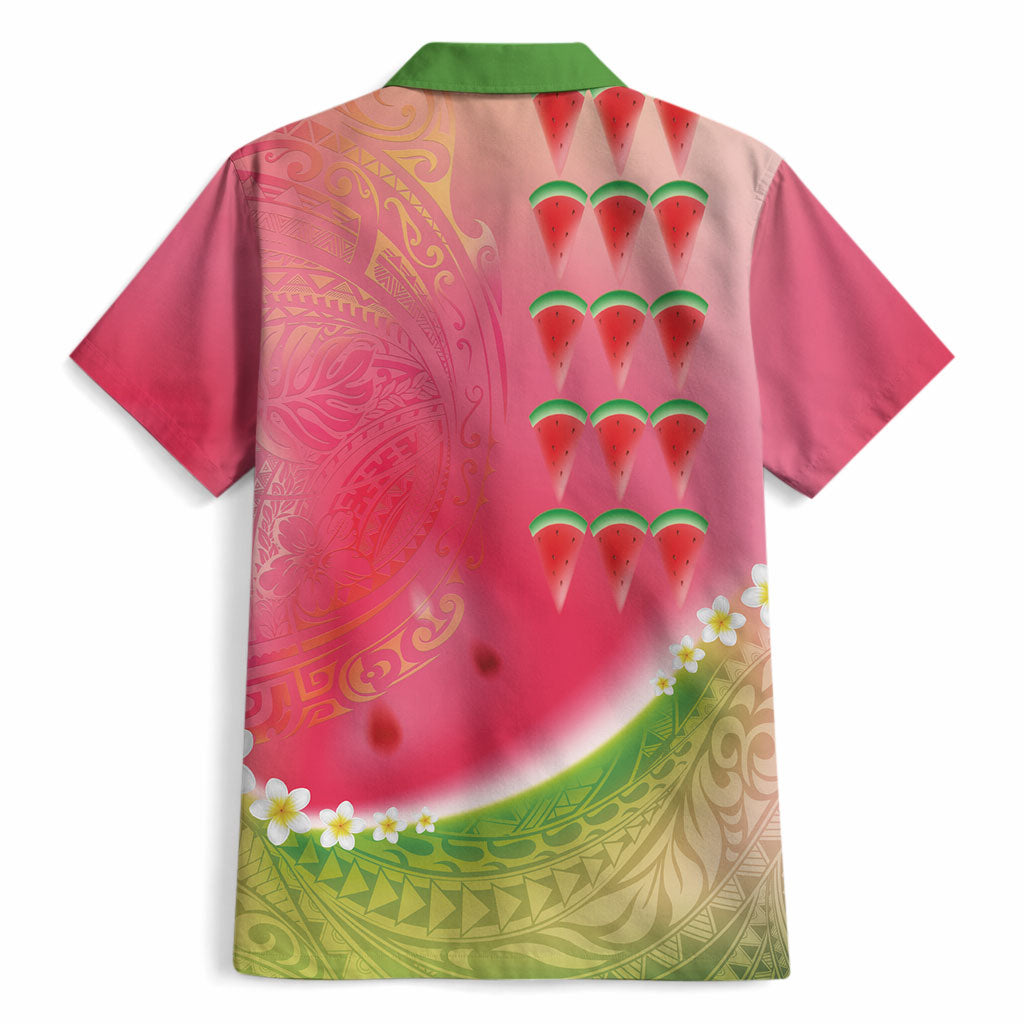 Hawaiian Watermelon Hawaiian Shirt with Kakau Art Tattoo LT03 - Polynesian Pride