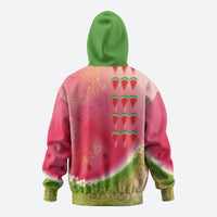 Hawaiian Watermelon Hoodie with Kakau Art Tattoo LT03 - Polynesian Pride