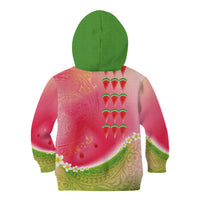 Hawaiian Watermelon Kid Hoodie with Kakau Art Tattoo LT03 - Polynesian Pride