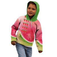 Hawaiian Watermelon Kid Hoodie with Kakau Art Tattoo LT03 - Polynesian Pride