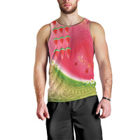 Hawaiian Watermelon Men Tank Top with Kakau Art Tattoo LT03 - Polynesian Pride