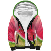 Hawaiian Watermelon Sherpa Hoodie with Kakau Art Tattoo LT03 Unisex Multicolor - Polynesian Pride