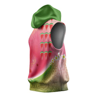 Hawaiian Watermelon Sleeveless Hoodie with Kakau Art Tattoo LT03 - Polynesian Pride