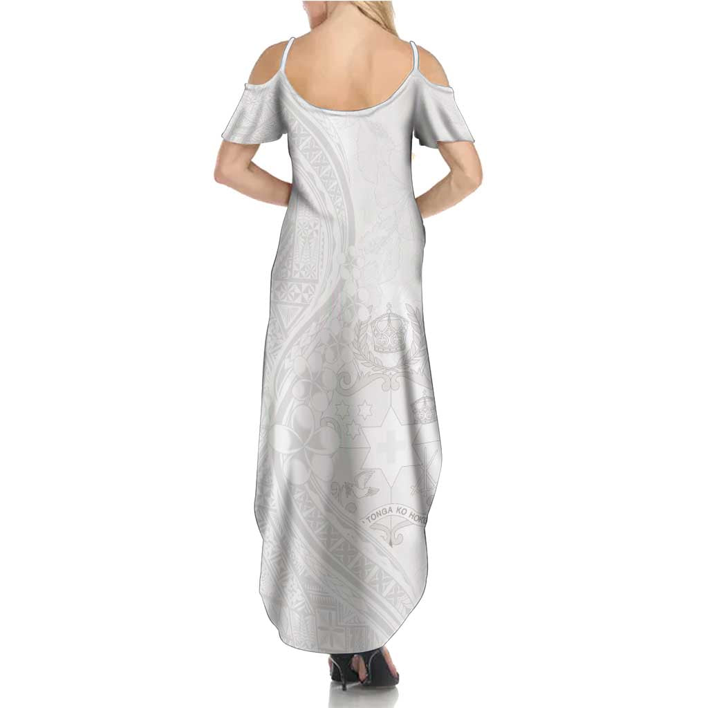 Tonga Faka Sepitema Family Matching Summer Maxi Dress and Hawaiian Shirt Ngatu Pattern with Plumeria and Hibiscus LT03 - Polynesian Pride