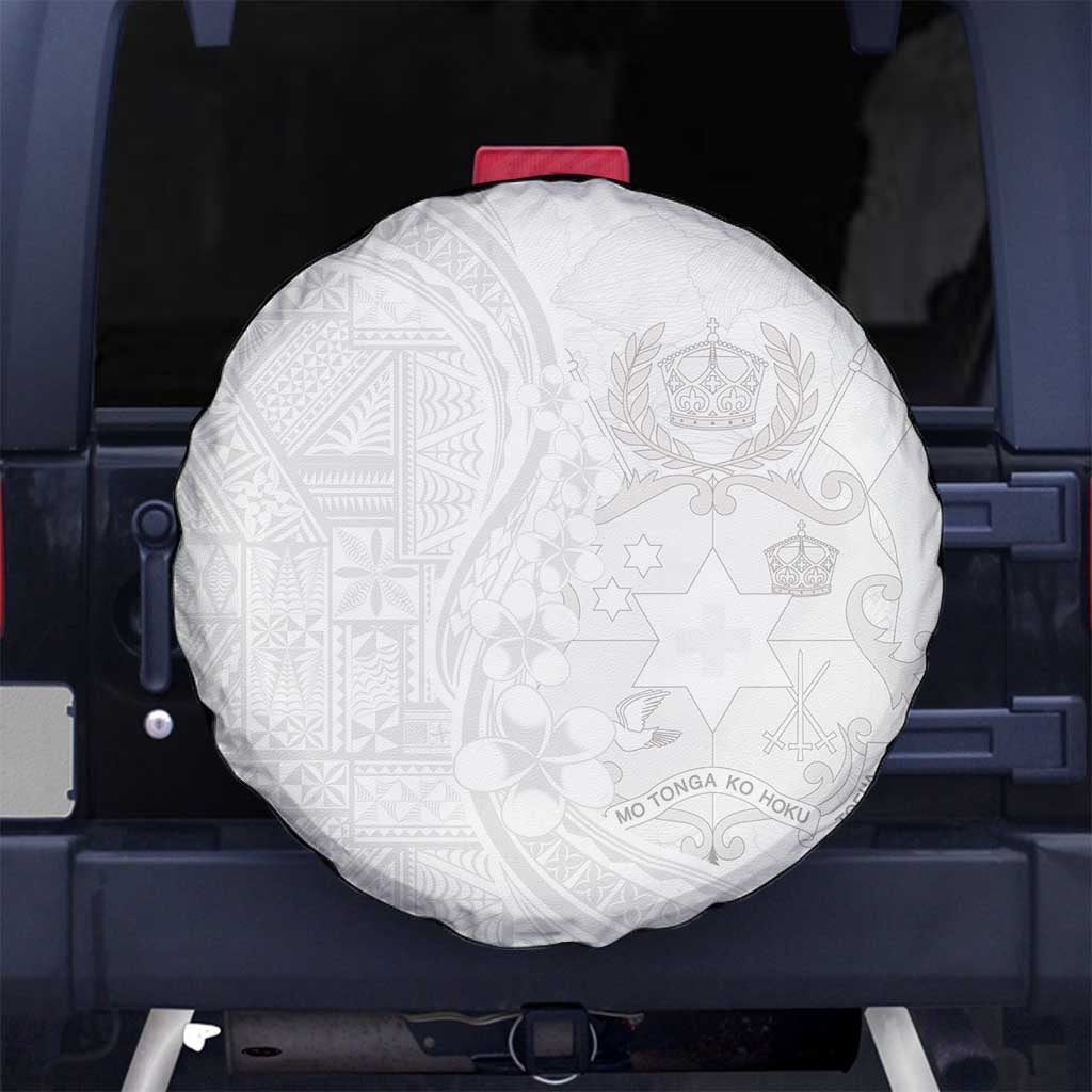 Tonga Faka Sepitema Spare Tire Cover Ngatu Pattern with Plumeria and Hibiscus LT03 - Polynesian Pride