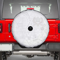 Tonga Faka Sepitema Spare Tire Cover Ngatu Pattern with Plumeria and Hibiscus LT03 - Polynesian Pride