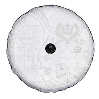 Tonga Faka Sepitema Spare Tire Cover Ngatu Pattern with Plumeria and Hibiscus LT03 - Polynesian Pride