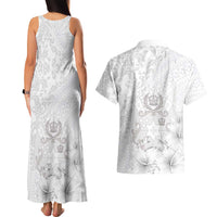 Tonga Faka Sepitema Couples Matching Tank Maxi Dress and Hawaiian Shirt Ngatu and Floral Pattern with Blooming Hibiscus LT03 - Polynesian Pride