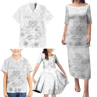 Tonga Faka Sepitema Family Matching Puletasi and Hawaiian Shirt Ngatu and Floral Pattern with Blooming Hibiscus LT03 - Polynesian Pride