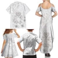 Tonga Faka Sepitema Family Matching Summer Maxi Dress and Hawaiian Shirt Ngatu and Floral Pattern with Blooming Hibiscus LT03 - Polynesian Pride
