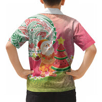 Hawaiian Watermelon Mele Kalikimaka Hawaiian Shirt Tropical Tribal Pattern with Funny Santa Claus LT03 - Polynesian Pride