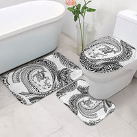 Hawaiian Turtle and Shark Bathroom Set Kakau Tribal with Polynesian Pattern White Color LT03 - Polynesian Pride
