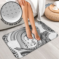 Hawaiian Turtle and Shark Bathroom Set Kakau Tribal with Polynesian Pattern White Color LT03 - Polynesian Pride