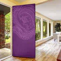 Hawaiian Turtle and Shark Door Cover Kakau Tribal with Polynesian Pattern Pink Color LT03 - Polynesian Pride