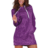 Hawaiian Turtle and Shark Hoodie Dress Kakau Tribal with Polynesian Pattern Pink Color LT03 Pink - Polynesian Pride