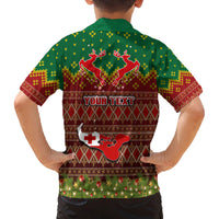 Personalised Tonga Christmas Family Matching Long Sleeve Bodycon Dress and Hawaiian Shirt Coat of Arms and Map Beautiful Merry Xmas Snowflake LT03 - Polynesian Pride