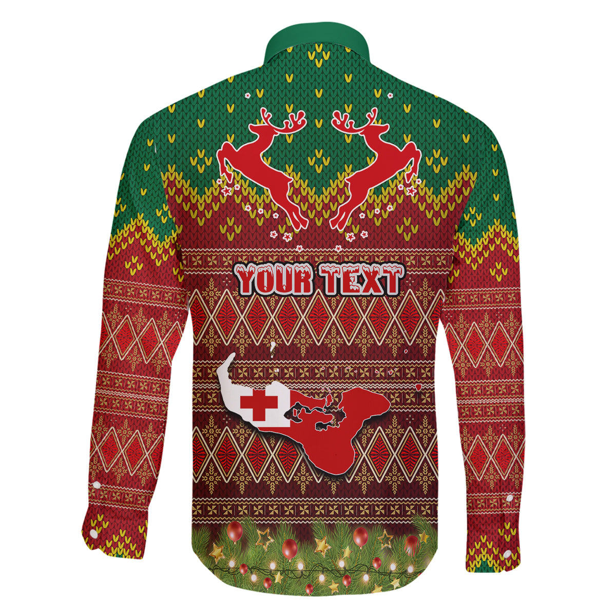Personalised Tonga Christmas Family Matching Off Shoulder Long Sleeve Dress and Hawaiian Shirt Coat of Arms and Map Beautiful Merry Xmas Snowflake LT03 - Polynesian Pride