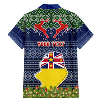 Personalised Niue Christmas Kid Hawaiian Shirt Coat of Arms and Map Beautiful Merry Xmas Snowflake LT03 - Polynesian Pride