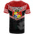 Tonga T Shirt Tonga Coat of Arms with Seamless Tapa Ngatu Pattern LT03 - Polynesian Pride