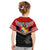 Personalised Tonga Kid T Shirt Tonga Coat of Arms with Seamless Tapa Ngatu Pattern LT03 - Polynesian Pride