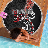 Aotearoa Toitu Te Tiriti Beach Blanket Maori Taniwha Haka - Honour the Treaty LT03 - Polynesian Pride