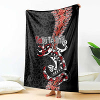 Aotearoa Toitu Te Tiriti Blanket Maori Taniwha Haka - Honour the Treaty LT03 - Polynesian Pride