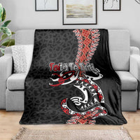 Aotearoa Toitu Te Tiriti Blanket Maori Taniwha Haka - Honour the Treaty LT03 - Polynesian Pride
