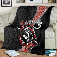 Aotearoa Toitu Te Tiriti Blanket Maori Taniwha Haka - Honour the Treaty LT03 - Polynesian Pride