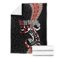 Aotearoa Toitu Te Tiriti Blanket Maori Taniwha Haka - Honour the Treaty LT03 - Polynesian Pride