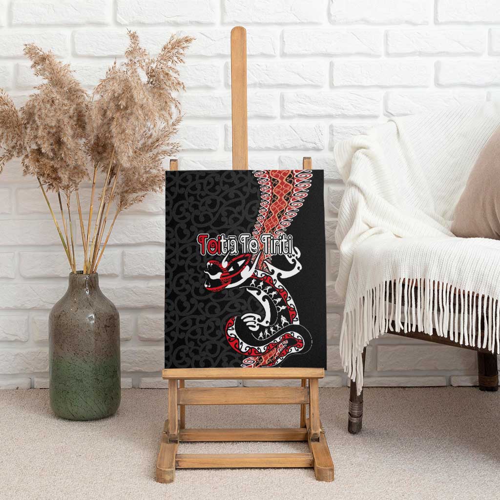 Aotearoa Toitu Te Tiriti Canvas Wall Art Maori Taniwha Haka - Honour the Treaty LT03 - Polynesian Pride