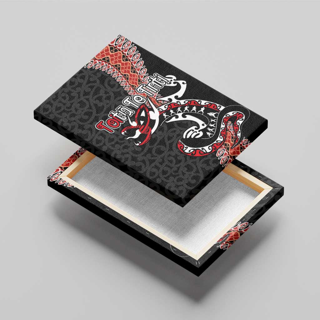 Aotearoa Toitu Te Tiriti Canvas Wall Art Maori Taniwha Haka - Honour the Treaty LT03 - Polynesian Pride