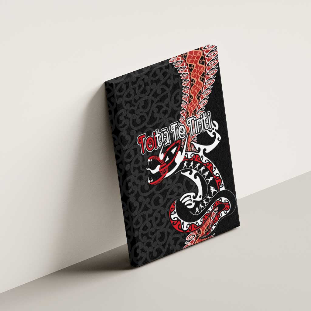 Aotearoa Toitu Te Tiriti Canvas Wall Art Maori Taniwha Haka - Honour the Treaty LT03 - Polynesian Pride