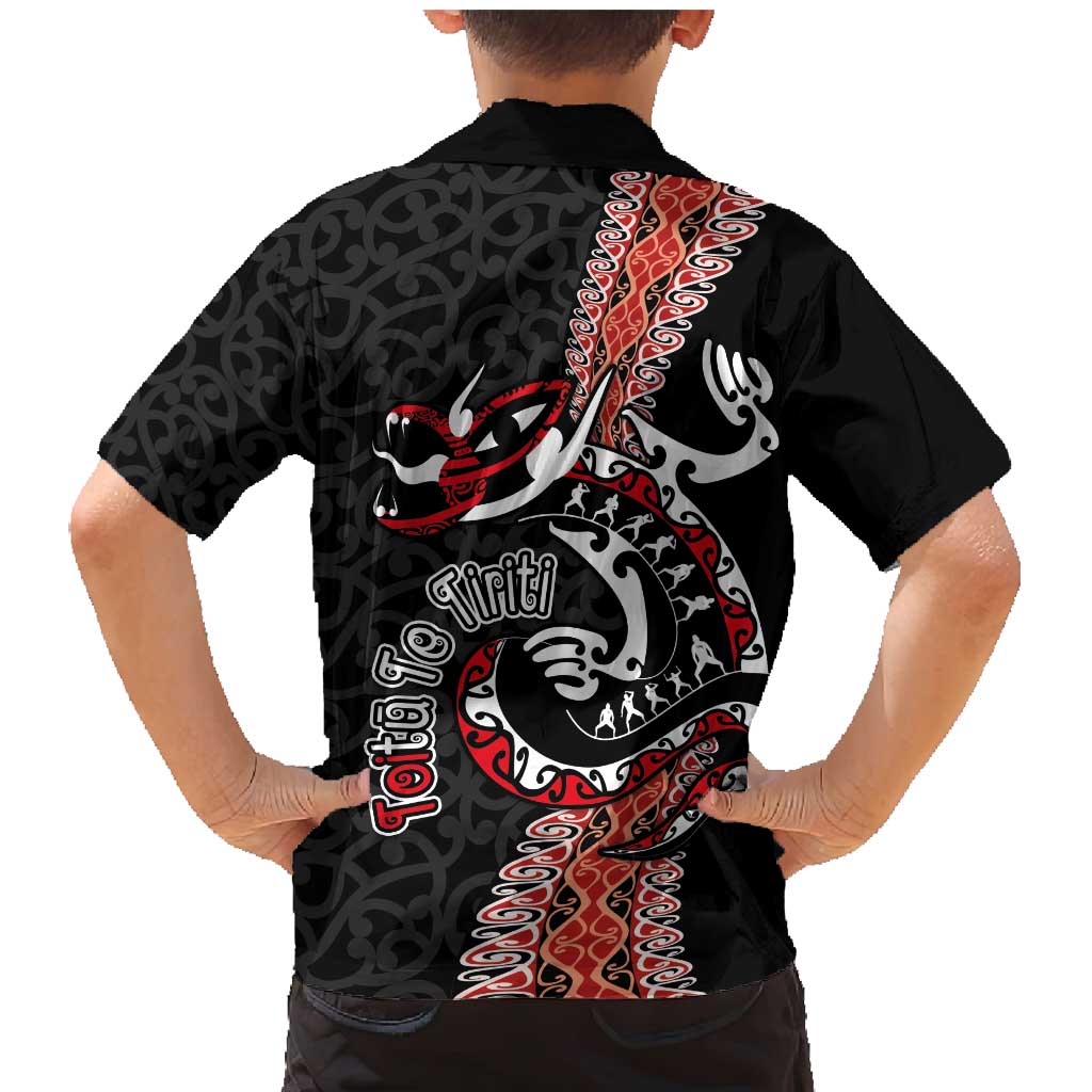 Aotearoa Toitu Te Tiriti Family Matching Mermaid Dress and Hawaiian Shirt Maori Taniwha Haka - Honour the Treaty LT03 - Polynesian Pride