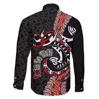 Aotearoa Toitu Te Tiriti Family Matching Off Shoulder Short Dress and Hawaiian Shirt Maori Taniwha Haka - Honour the Treaty LT03 - Polynesian Pride