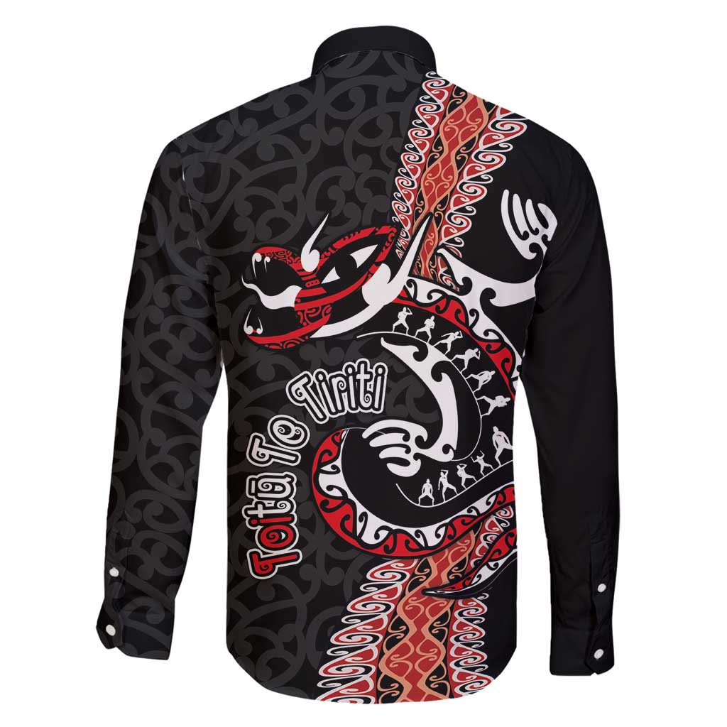Aotearoa Toitu Te Tiriti Family Matching Puletasi and Hawaiian Shirt Maori Taniwha Haka - Honour the Treaty LT03 - Polynesian Pride