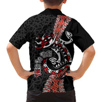 Aotearoa Toitu Te Tiriti Family Matching Summer Maxi Dress and Hawaiian Shirt Maori Taniwha Haka - Honour the Treaty LT03 - Polynesian Pride