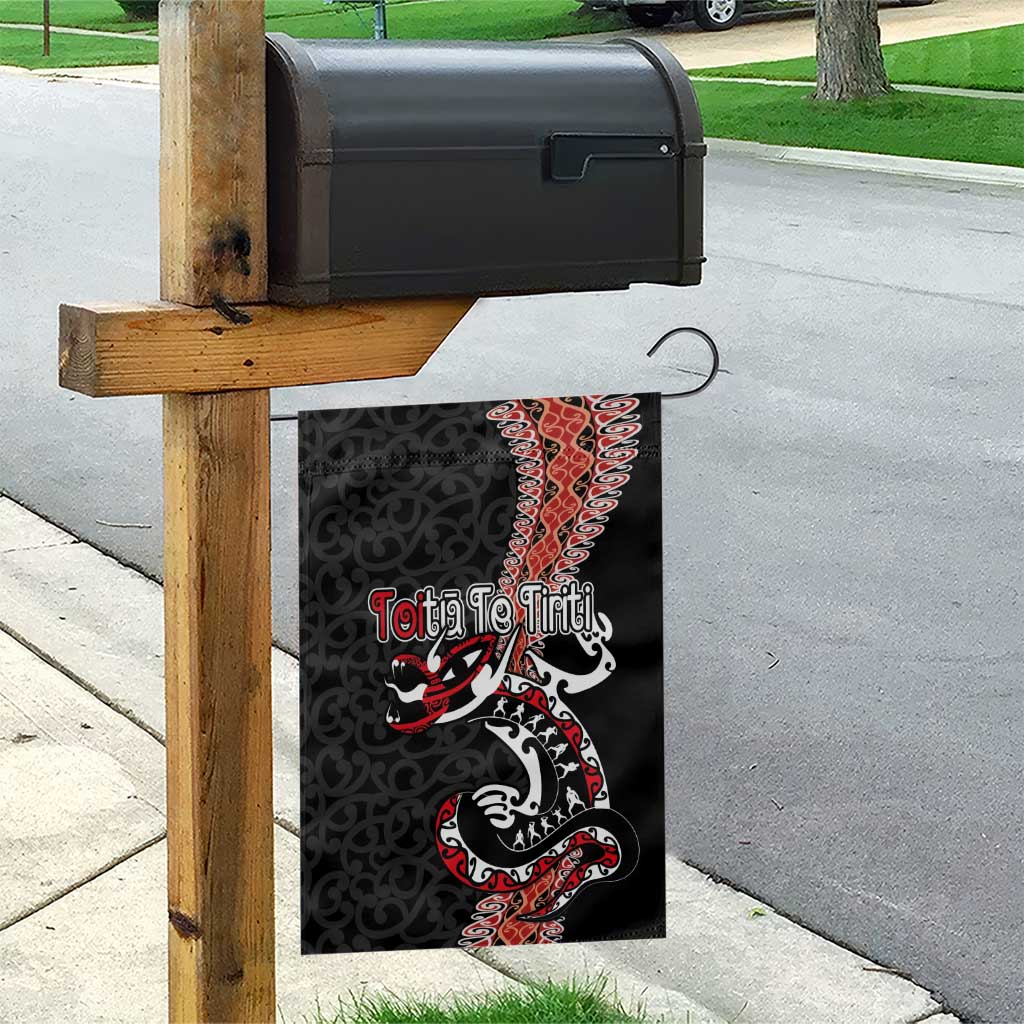 Aotearoa Toitu Te Tiriti Garden Flag Maori Taniwha Haka - Honour the Treaty LT03 - Polynesian Pride